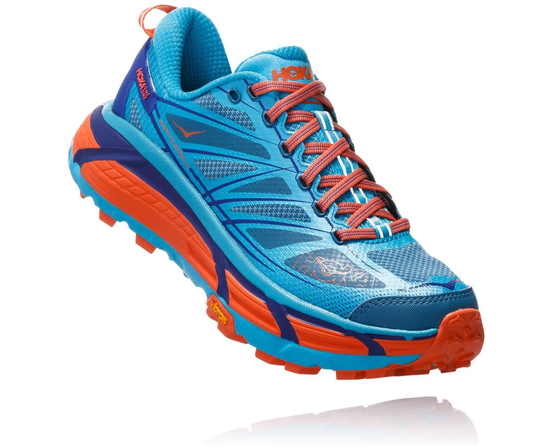 Pantofi Alergare Trail Hoka One One Mafate Speed 2 Dama - Albastri / Rosii | Romania XJOP67540